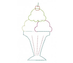 Stickdatei - Eis Becher